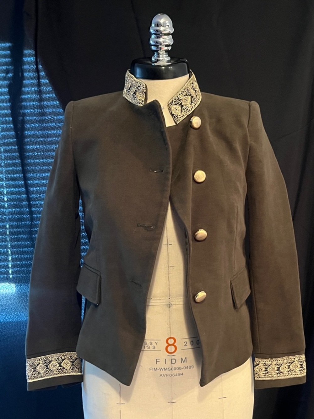 Zara Basic Collection Dark Olive Blazer-Style Button Jacket